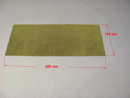 Wellblech 2,8mm - 105 x 250 Messing