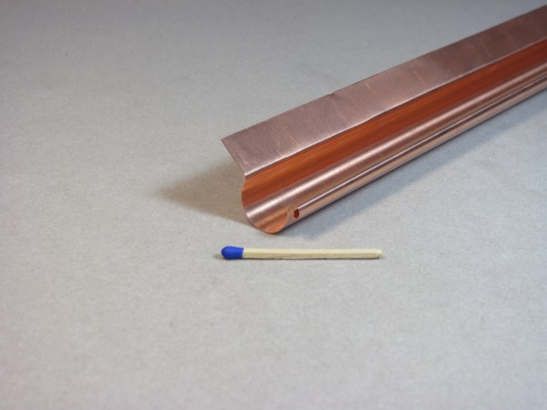Modelldachrinne mit Flansch 20mm x 300mm