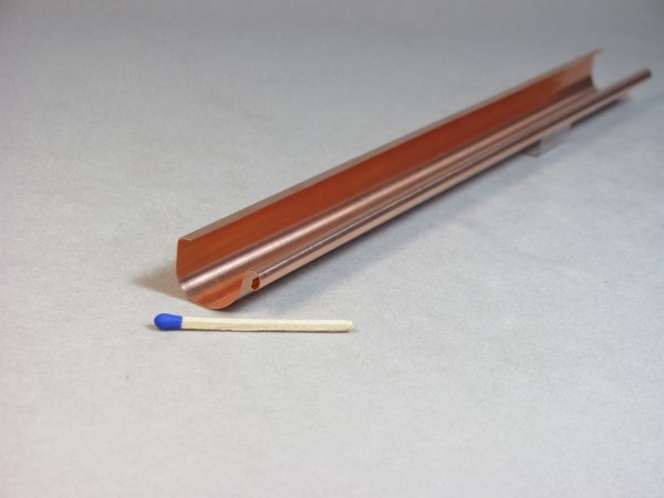 Modelldachrinne ohne Flansch 20mm x 300mm