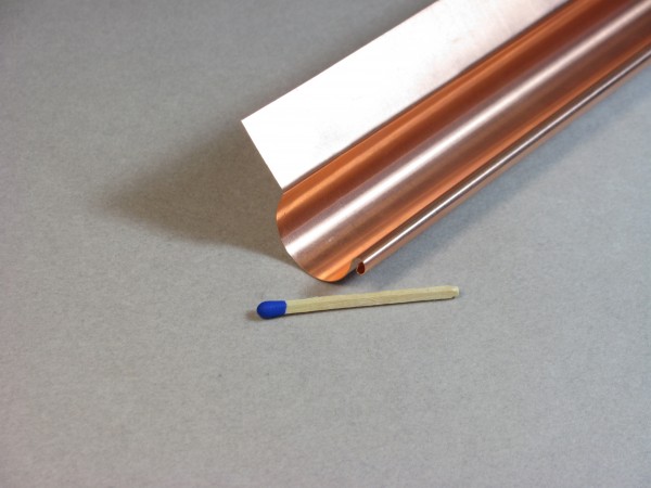 Modelldachrinne mit Flansch 25mm x 300mm